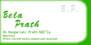 bela prath business card